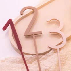 Caketopper Zahl Geburtstag aus Acryl Kindergeburtstag Kuchendeko - Kuchenstecker Bunt Baby Tortenstecker Geburtstagsdeko
