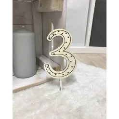 Caketopper Zahlen mit Punkten