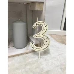 Caketopper Zahlen mit Punkten