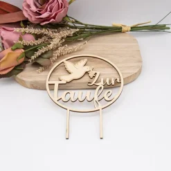 Caketopper Zur Taufe –  Kuchenaufsatz für Geburtstage & Partys