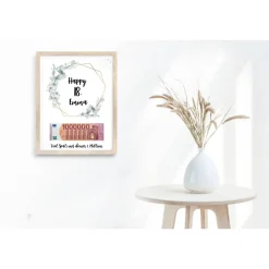 CANVA Design | Geldgeschenk 18. Geburtstag | persönliches Geburtstagsgeschenk Tochter Sohn | PDF Datei | Eukalyptus