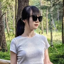 Cat Eye Sonnenbrille - Personalisierte Sommer Geschenke für Frauen - Schwarze Brille mit Polarisation und opt. Sehstärke