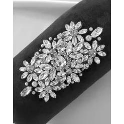 Champagnerflaschenhülle aus Samt mit Kristalle Personalisierbares Geschenk – Ideal für Geburtstag, Hochzeit Jubiläum