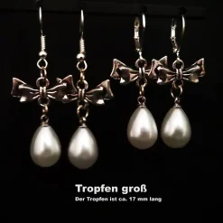 Charivari , Kette, Ohrringe fürs Dirndl, Dirnd- Schmuck, Herz und Perlen