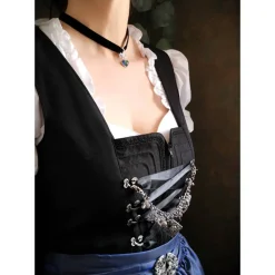 Charivari , Kette, Ohrringe fürs Dirndl, Dirnd- Schmuck, Glasherz
