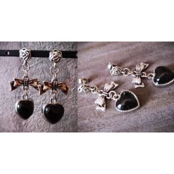 Charivari , Kette, Ohrringe fürs Dirndl, Dirnd- Schmuck, Glasherz