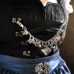 Charivari , Kette, Ohrringe fürs Dirndl, Dirnd- Schmuck, Glasherz
