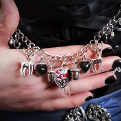 Charivari , Kette, Ohrringe fürs Dirndl, Dirnd- Schmuck, Herzen