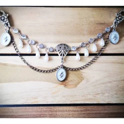 Charivari ,  Ohrringe fürs Dirndl, Dirnd- Schmuck, weiss