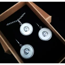 Charivari ,  Schmuckset fürs Dirndl, Dirnd- Schmuck, weiss