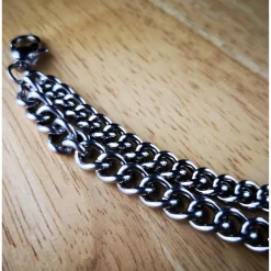 Charivari aus Edelstahl, Basiskette, Trachtenschmuck, 2reihig