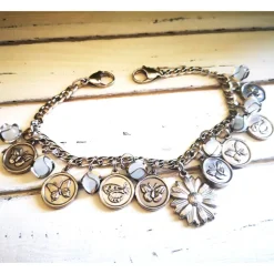 Charivari aus Edelstahl, Dirnd- Schmuck,Trachten, Hochzeit, Schmetterlinge