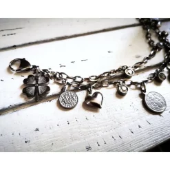 Charivari aus Edelstahl, Dirnd- Schmuck,,Trachten, Hochzeit, Strass