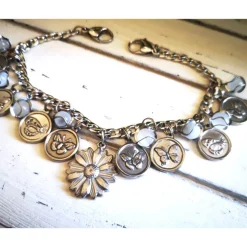 Charivari aus Edelstahl, Dirnd- Schmuck,Trachten, Hochzeit, Schmetterlinge