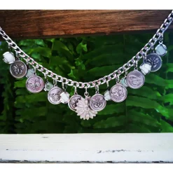 Charivari aus Edelstahl, Dirnd- Schmuck,Trachten, Hochzeit, Schmetterlinge