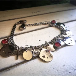 Charivari aus Edelstahl, Dirnd- Schmuck,Trachten, Hochzeit, Glas