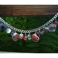 Charivari aus Edelstahl, Dirnd- Schmuck,Trachten, Hochzeit, Glas