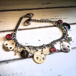 Charivari aus Edelstahl, Dirnd- Schmuck,Trachten, Hochzeit, Glas