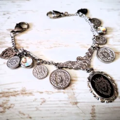 Charivari aus Edelstahl, Dirnd- Schmuck,Trachten, Löwe, Strass