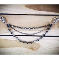 Charivari  fürs Dirndl,  Dirnd- Schmuck,  gunkelndes Glas und Hämatit