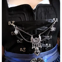 Charivari Kette fürs Dirndl,  Dirnd- Schmuck,  schwarz