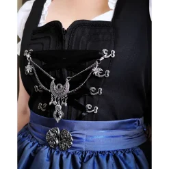 Charivari Kette fürs Dirndl,  Dirnd- Schmuck,  schwarz