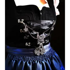 Charivari Kette fürs Dirndl,  Dirnd- Schmuck,  schwarz