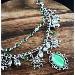 Charivari Kette fürs Dirndl,  Dirnd- Schmuck, Accessoire, Fest ,Trachten, Hochzeit, weiß