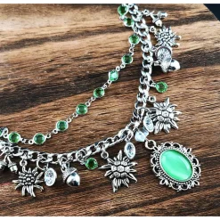 Charivari Kette fürs Dirndl,  Dirnd- Schmuck, Accessoire, Fest ,Trachten, Hochzeit, weiß