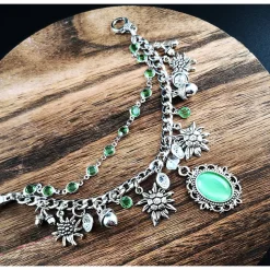 Charivari Kette fürs Dirndl,  Dirnd- Schmuck, Accessoire, Fest ,Trachten, Hochzeit, weiß