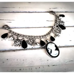 Charivari Kette fürs Dirndl,  Dirnd- Schmuck, Accessoire, Fest ,Trachten, Hochzeit, schwarz