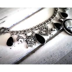 Charivari Kette fürs Dirndl,  Dirnd- Schmuck, Accessoire, Fest ,Trachten, Hochzeit, schwarz