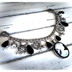 Charivari Kette fürs Dirndl,  Dirnd- Schmuck, Accessoire, Fest ,Trachten, Hochzeit, schwarz