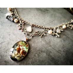 Charivari Kette fürs Dirndl,  Dirnd- Schmuck, Accessoire, Fest ,Trachten, Hochzeit, weiß