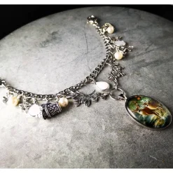 Charivari Kette fürs Dirndl,  Dirnd- Schmuck, Accessoire, Fest ,Trachten, Hochzeit, weiß