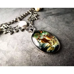 Charivari Kette fürs Dirndl,  Dirnd- Schmuck, Accessoire, Fest ,Trachten, Hochzeit, weiß