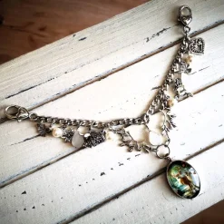 Charivari Kette fürs Dirndl,  Dirnd- Schmuck, Accessoire, Fest ,Trachten, Hochzeit, weiß