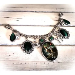 Charivari Kette fürs Dirndl,  Dirnd- Schmuck, Accessoire, Fest ,Trachten, Hochzeit, grün