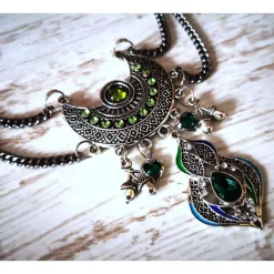 Charivari Kette fürs Dirndl,  Dirnd- Schmuck,  grün