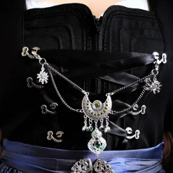 Charivari Kette fürs Dirndl,  Dirnd- Schmuck,  grün