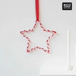 Chenilledraht rot-weiß 10 Stück 50 cm