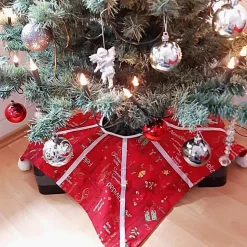 Christbaumdecke genäht, Weihnachtsbaumdecke