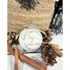 Christbaumkugel | Mama Papa Oma Opa | Andenken Erinnerung Verstorbene | Weihnachtskugel 8 cm personalisiert