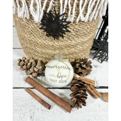 Christbaumkugel | Mama Papa Oma Opa | unvergessen | Andenken Erinnerung Verstorbene | unvergessen | Weihnachtskugel 8 cm