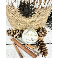 Christbaumkugel | Mama Papa Oma Opa | unvergessen | Andenken Erinnerung Verstorbene | unvergessen | Weihnachtskugel 8 cm