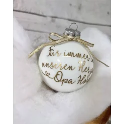 Christbaumkugel | Mama Papa Oma Opa | für immer in unseren Herzen | Andenken Erinnerung Verstorbene | Weihnachtskugel 8
