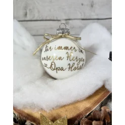 Christbaumkugel | Mama Papa Oma Opa | für immer in unseren Herzen | Andenken Erinnerung Verstorbene | Weihnachtskugel 8