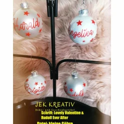 Christbaumkugel, Weihnachtskugel, Tannenbaumschmuck, Echtglas Kugel, Weihnachtsbaumkugel,personalisierte Christbaumkugel