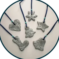 Christbaumschmuck 6 Anhänger Weihnachten | silber grau blau | 5 -5,5 cm