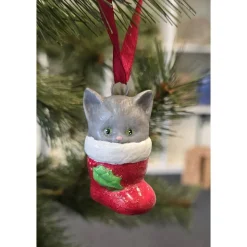 Christbaumschmuck - Süße Katzenbabys- Keramik Weihnachtsanhänger